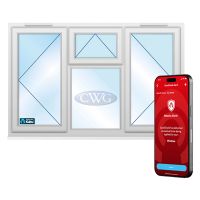 Smart Security Clear Glazed Four Pane uPVC Window 1770 x 1040mm