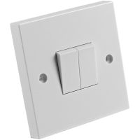 2 Gang 2 Way Switch 10A White