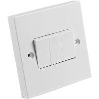 3 Gang 2 Way Switch 10A White