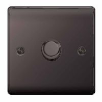 BG Nexus 1 Gang 2 Way Push Dimmer Black Nickel