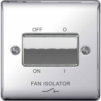 BG Nexus Fan Isolator 3 Pole 10A Polished Chrome