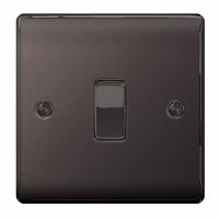 BG Nexus 1 Gang 2 Way Switch Black Nickel