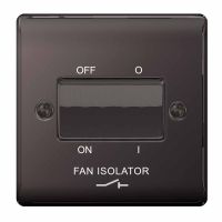 BG Nexus Fan Isolator 3 Pole 10A Black Nickel