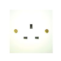 White 1 Gang Unswitched Socket Single Pole