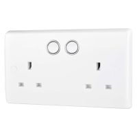 BG 2 Gang Smart Socket White No Hub Required