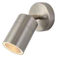 Zinc Leto Single Adjustable Wall Light Stainless Steel