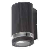 Zinc Helix Up Or Down Wall Light Black IP44