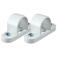 20mm White Conduit Spacer Bar Saddles Pack of 2