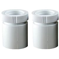 20mm White Conduit Male Adaptors Pack of 2