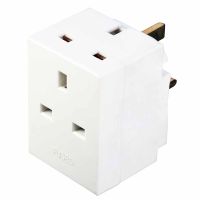 Masterplug Plug In 3 Way Fused Adaptor