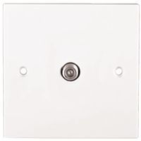 1 Gang Satellite Outlet White