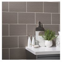 Threads Glazed Flax Ceramic Wall Tile 200 x 300mm