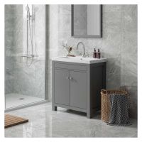 Majestic Gloss Grey Porcelain Wall & Floor Tile 300 x 600mm