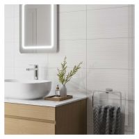 Sandrine Gloss White Ceramic Wall Tile 250 x 400mm