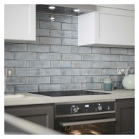 Melrose Pewter Ceramic Wall Tile 75 x 245mm