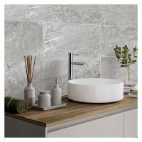 Bramham Matt Grey Porcelain Floor & Wall Tile 300 x 600mm