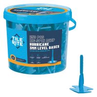 Tile Rite Big Spin Hurricane 3mm Deep Spacer Levelling System Bases Pack of 250