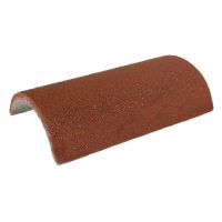 Redland Half Round Ridge Tile Antique Red 256 x 450 x 98mm