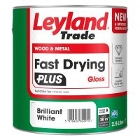 Leyland Fast Drying Plus Gloss Brilliant White 2.5ltr