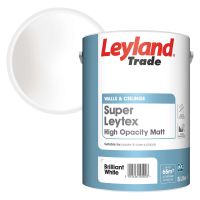 Leyland Trade Super Leytex Matt Emulsion Brilliant White 5ltr