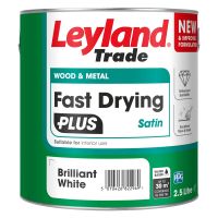 Leyland Fast Drying Plus Satin Brilliant White 2.5ltr