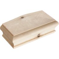 Pine Stair Flat Newel Cap Half 125 x 58 x 43mm