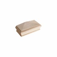 Oak Stair Flat Half Newel Cap 125 x 58 x 47mm