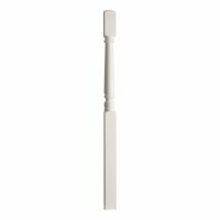 White Primed One Piece Half Stair Newel Turn 91 x 196 x 1500mm