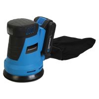 Silverline 125mm Random Orbit Sander With 1 x 2Ah Li-Ion Battery & Charger