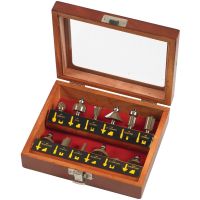 Am-Tech 12 Piece ¼" Router Bit Set