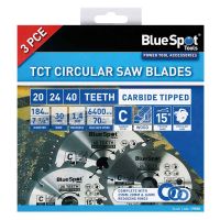 Blue Spot 3-Piece Circular Saw Blade Set 184mm x 30mm