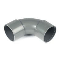 FloPlast 32mm Grey Solvent Weld 90° Swept Bend