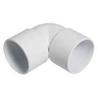 FloPlast 50mm White Solvent Weld 90° Knuckle Bend