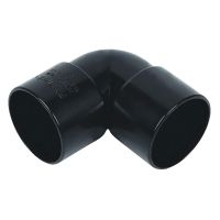 FloPlast 32mm Black Solvent Weld 90° Knuckle Bend