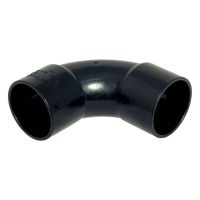 FloPlast 32mm Black Solvent Weld 90° Swept Bend