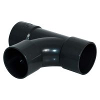 FloPlast 50mm Black Solvent Weld 92.5° Swept Tee