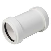 FloPlast 32mm White Push Fit Straight Coupler