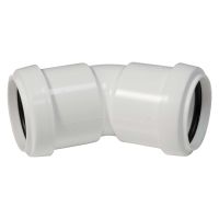 FloPlast 32mm White Push Fit 135° Swept Bend