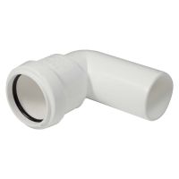 FloPlast 32mm White Push Fit 90° Conversion Bend