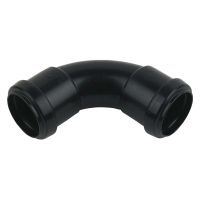 FloPlast 32mm Black Push Fit 90° Swept Bend