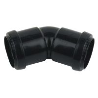 FloPlast 32mm Black Push Fit 135° Swept Bend