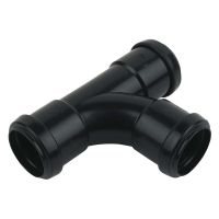 FloPlast 32mm Black Push Fit 92.5° Swept Tee