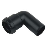 FloPlast 32mm Black Push Fit 90° Conversion Bend