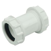 FloPlast 40mm White Compression Straight Coupler