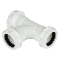 FloPlast 32mm White Compression Swept Tee