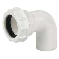 FloPlast 32mm White Compression 90° Conversion Bend