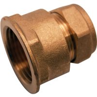 Copper Compression Female Straight Coupler 22mm x 1"