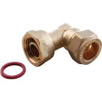 Copper Compression Bent Tap Connector 15mm x ½"