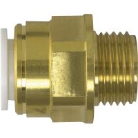 JG Speedfit 15mm x ½" Brass Male Straight Coupler