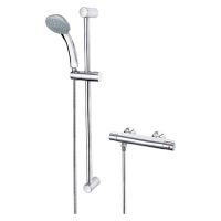 Cascade Sphere Bar Shower Mixer Valve + Kit Chrome